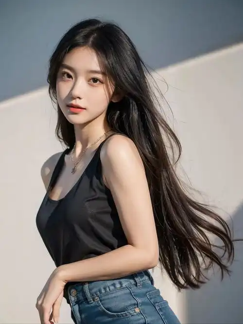 美女,黑白简约之美,诠释现代女性优雅与自信的魅力瞬间
