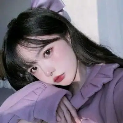 ins风紫色温柔女生头像