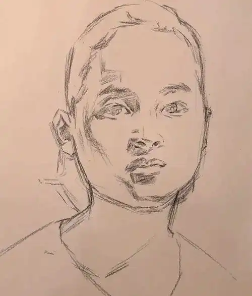 传奇绘画课堂回顾第二九六集朱传奇教你画标准周正的正面女童素描头像