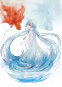 求竖的动漫美少女图画,要可爱清新淡雅一点的,背景最好是比较淡的颜色