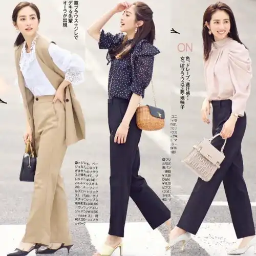 日本女性引领套装新潮流约会上身,开会下身,穿出瘦身效果