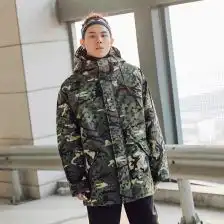 迷彩棉外套男长款