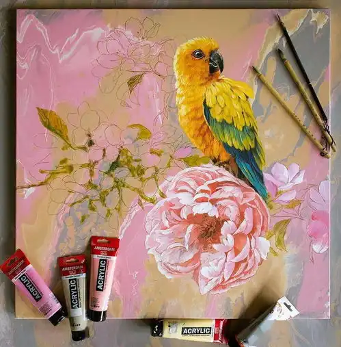 乌克兰美女画家艾拉沃尔科娃的花卉作品