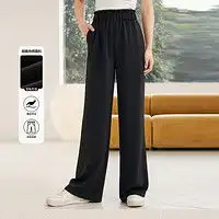 真维斯女裤jeanswest真维斯牛仔裤女2023秋季高腰阔腿裤垂感时尚宽松女士长裤子女深蓝色l多少钱