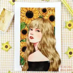 美女画师笔下水彩女生虽是画但让人怦然心动网友感觉要恋爱了
