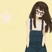 qq头像女生戴圆眼镜