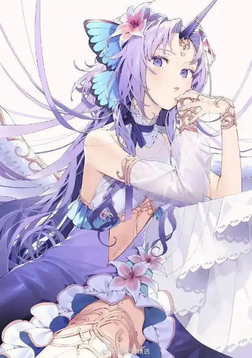 甜甜的少女人物插画