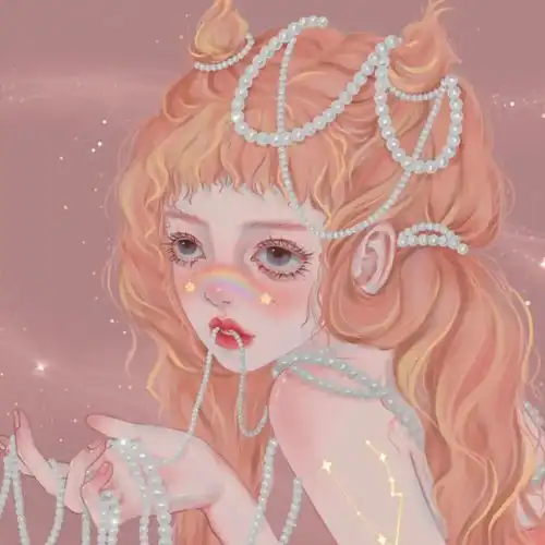 手绘女生头像没人规定一朵花必须长成向日葵或玫瑰
