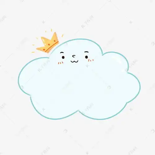 手绘卡通小清新可爱浅蓝色白云边框设计素材图片免费下载千库网