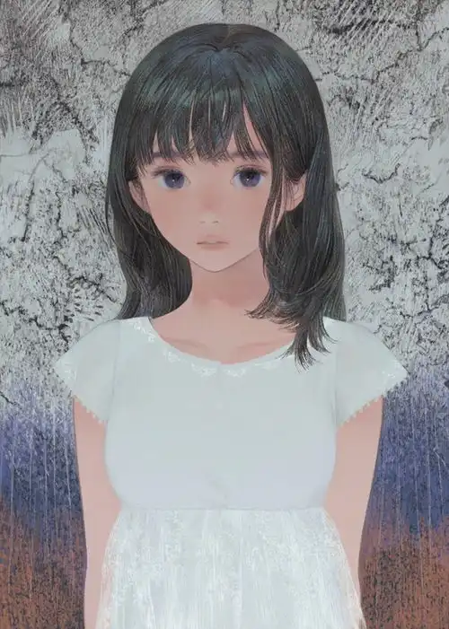 插画分享素雅且温柔的少女插画,画中藏着的静谧