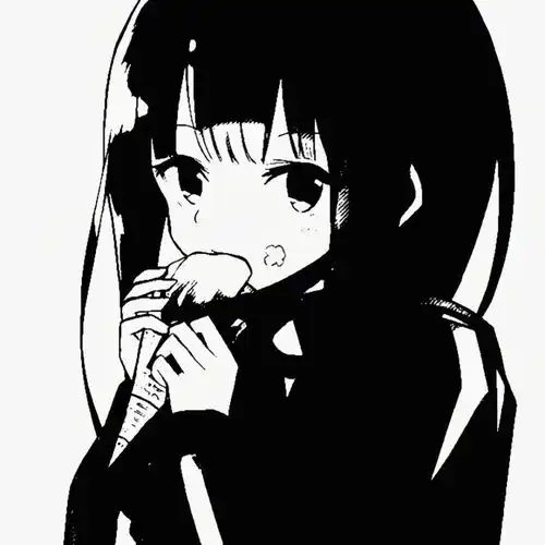 精选优质黑白漫头动漫女生头像22