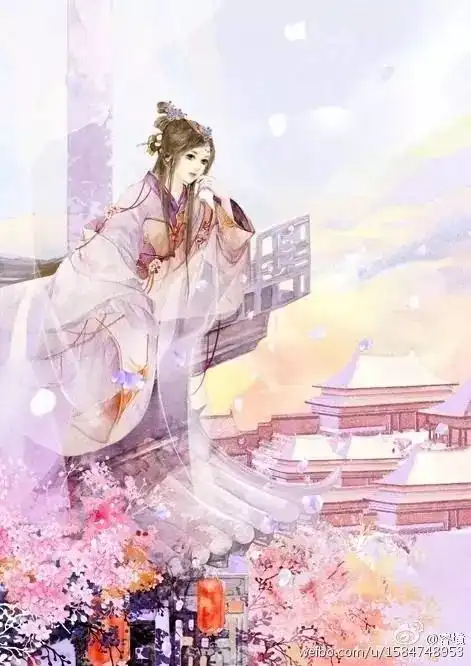 如花美眷,古风插画