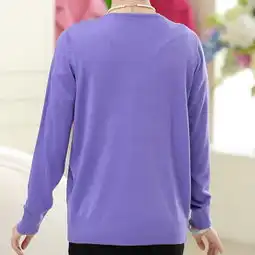 爆款主推2017新款韩版中年女装真两件套镶钻纯色女士羊毛衫h2135