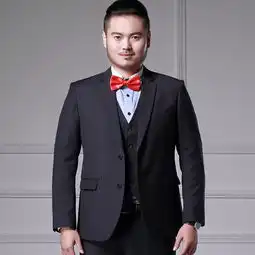 汤河之家大码西装男2018春季新款职业面试商务结婚西服套装图片大全邮乐官方网站