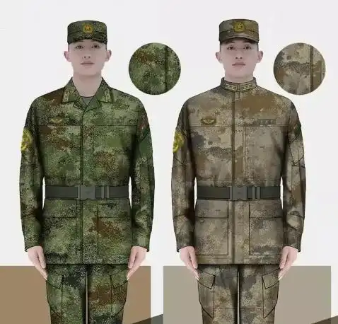 突出备战打仗2021年冬开始,陆续换发21式作训服作业服