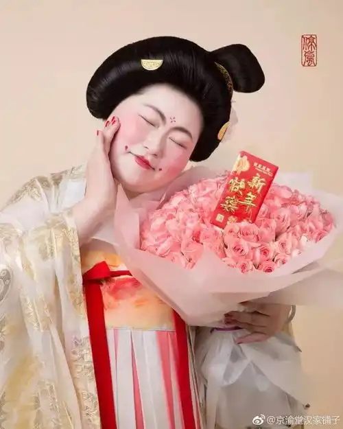 180斤的她将汉服穿出大码style,博物院都为她打call