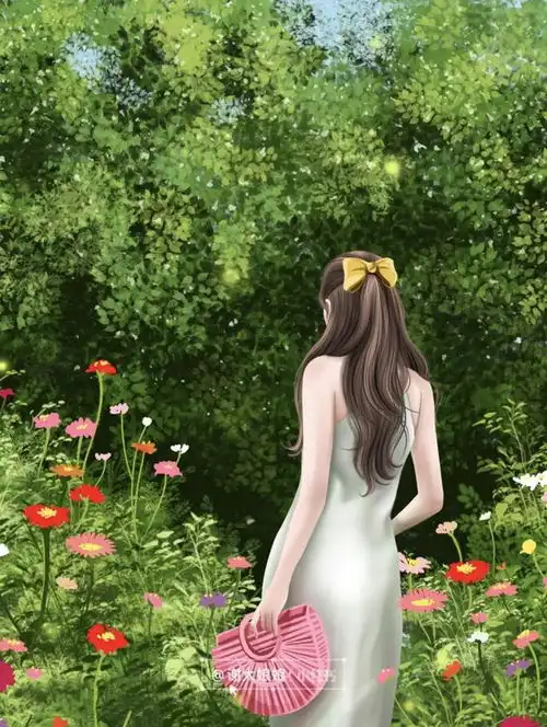 手绘小清新文艺风头像,不露脸头像