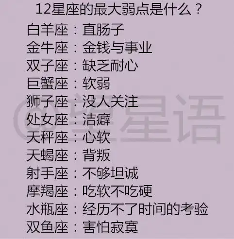 12星座值得骄傲的特质,12星座的最大弱点是什么