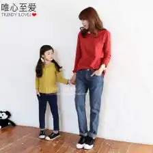 韩版女童全棉t恤亲子装